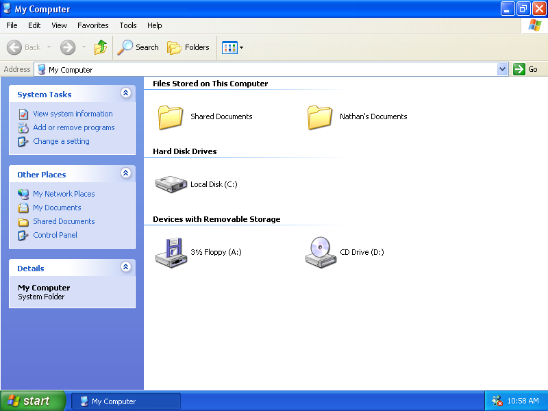 Windows XP Windows Explorer (2001)